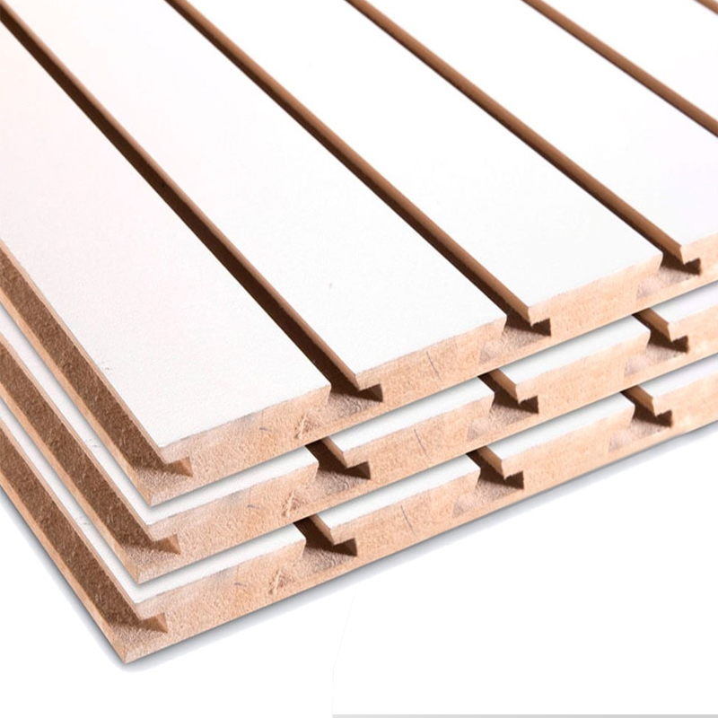 Panel Ranurado Blanco MDF 18mm 275X183 (Placa entera)